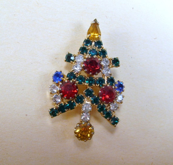 antique vintage 1940s rhinestone christmas tree by jewelry715 antique vintage 1940s rhinestone christmas tree by jewelry715