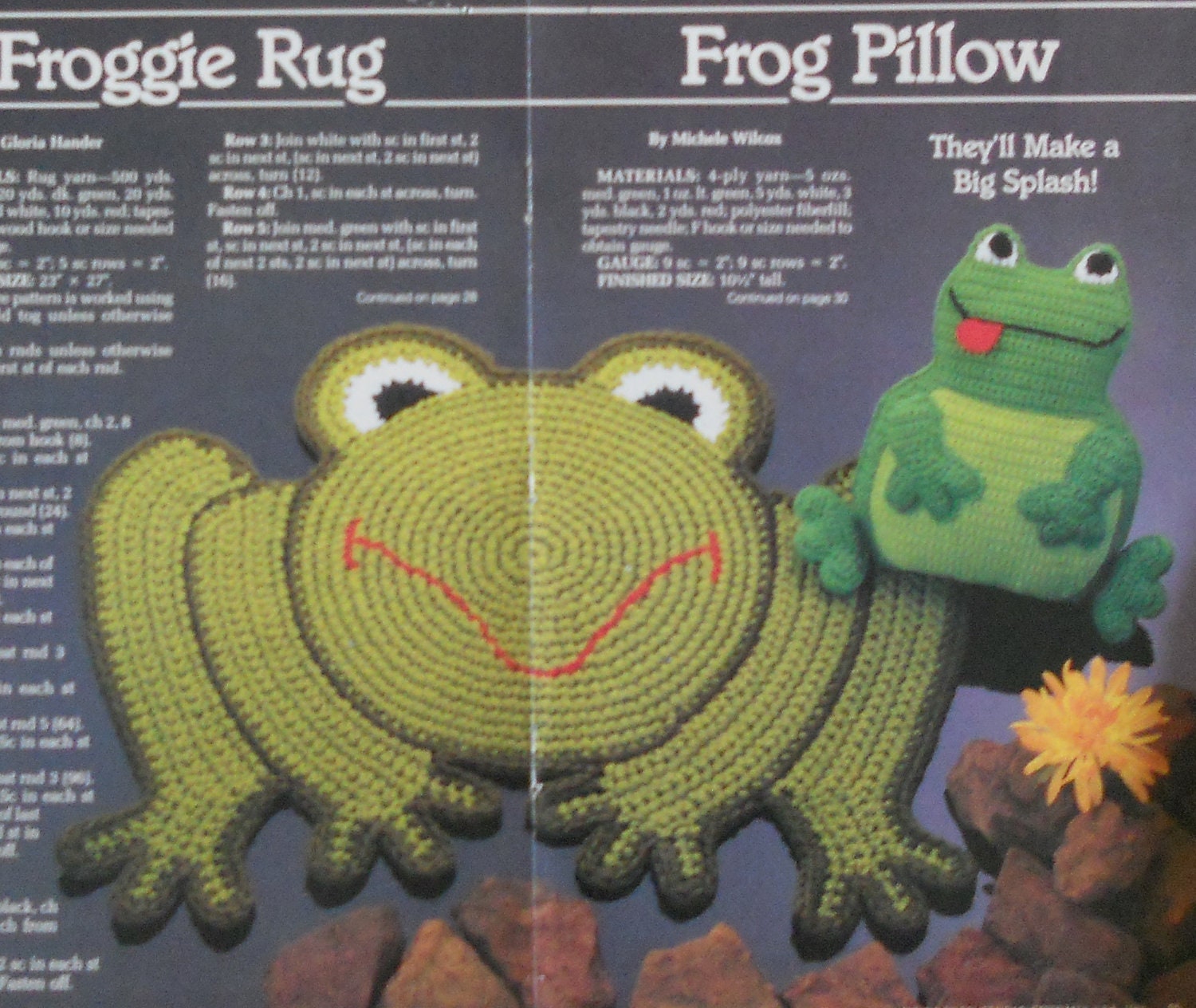 big frog pillow