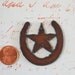 Rustic Metal Horse Shoe with Star Pendant