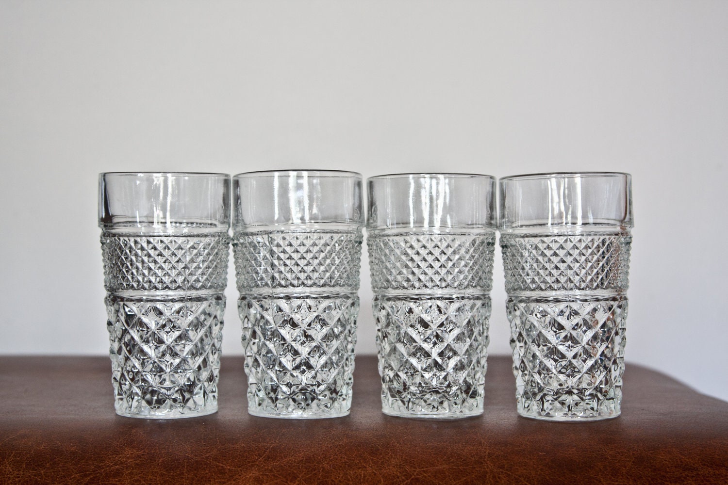 Set of Vintage Cut Glass Tumblers