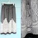 SALE. 1980s. black and white paisley midi skirt. s-m