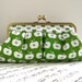 Apple green clutch purse, clutch bag, Fall fashion, OOAK