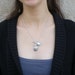 Pomegranate Jewelry, Pomegranates Sterling Silver Necklace, Oxidized Silver Pomegranates Pendant, Judaica, Rustic Pomegranates Branch