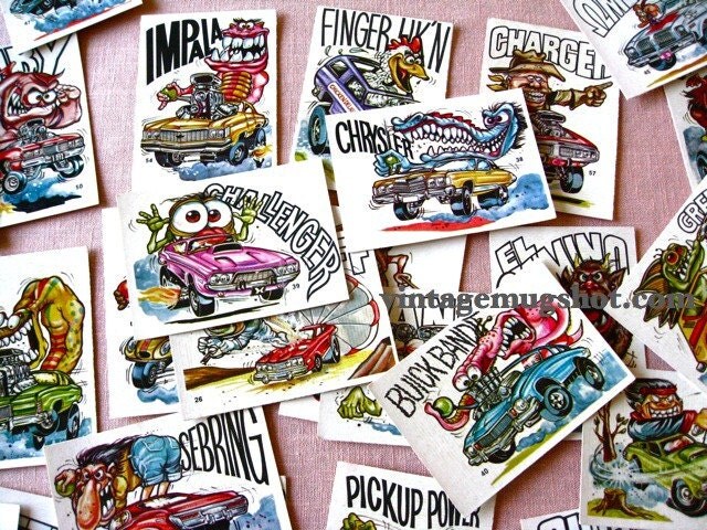 Vintage Lot Of 58 1973 Odd Rods Cards Big Daddy Roth Rat Fink