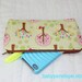 Pencil Case/Cosmetic Bag/ Gadget Case - Riley Blake Hoo's in the Forest Trees - Ready to Ship