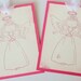Angel Gift Tags Christmas Pink and Cream Set of 6