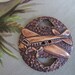 Vintage 1930s Large Celluloid AIRPLANE Button Buckle