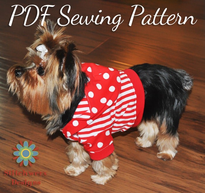 DOG TEE PATTERN Dog Shirt Pattern Dog Hoodie Pattern Small