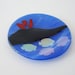 Volcano Fused Glass Plate Small Ocean Scene Fish Bowl