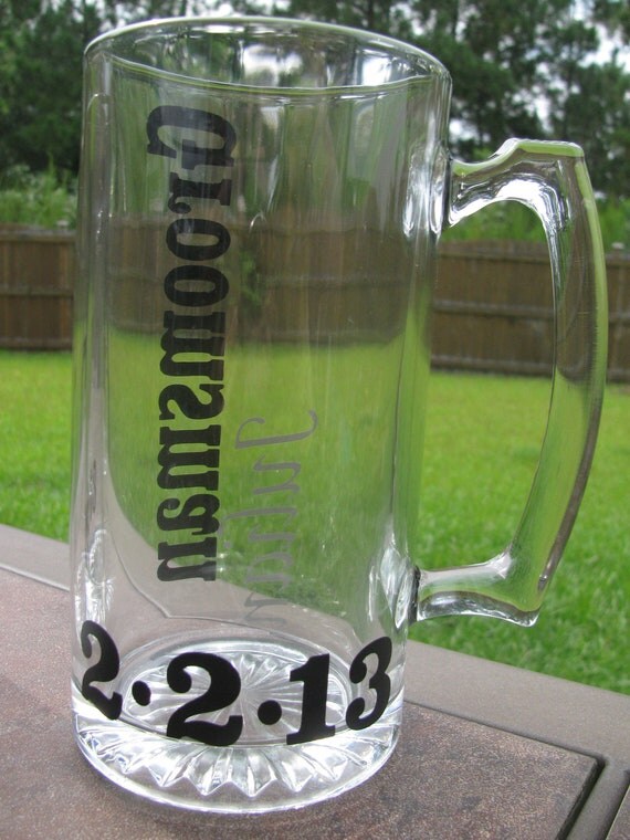 Personalized Groomsman Beer Mug Groomsmen Gifts