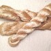 Natural Undyed Silk Yarn - Sturdy 100 count. 30 gms hank. Beige Gold Color. Wild Peace Silk - Tussah