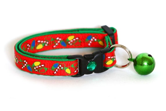 christmas cat collar christmas lights on red by pugs2persians christmas cat collar christmas lights on red by pugs2persians
