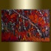 Original Birch Tree Forest Textured Palette Knife Landscape Painting Oil on Canvas Contemporary Modern Art Seasons 24X36 by Willson Lau