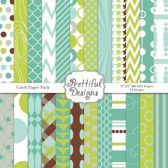35% OFF SALE Digital Paper Pack - Personal and Commercial Use - Caleb (485) Il_570xn
