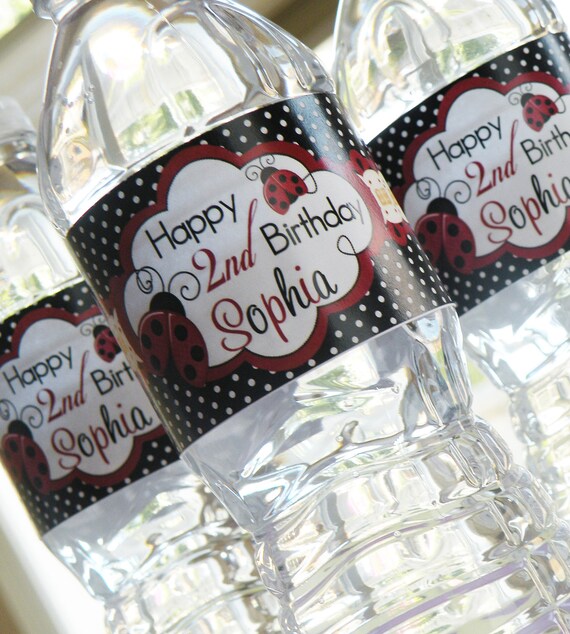 Ladybug Bottle Labels - DIY Party Favor - You Print Il_570xn