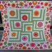 Modern Baby Girl Quilt in Pink, Orange, Lime, Yellow