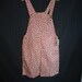 Cute Pink Floral Vintage 1960's NWT Overall Shorts Jumper Romper M L