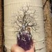Tree Of Life Spirit sculpture on Uruguay Amethyst Geode Quartz Crystal cluster with Citrine Quartz Crystal, original art UA5