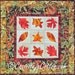 Autumn Leaves Quilted Wall Hanging, leaves wall quilt, leaves fabric art, orange wall quilt, 2375-2
