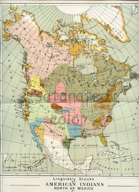 Native Americans Map Linguistic - Il 570xN.368766547 7su1