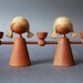 Mid Century Modern DDR GermanTeak Figurine Candle Holder Danish Modern Era