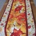 Poppy Table Runner, fall, autumn, quilted