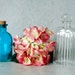 Vintage Crystal Flask and Turquoise Bottle