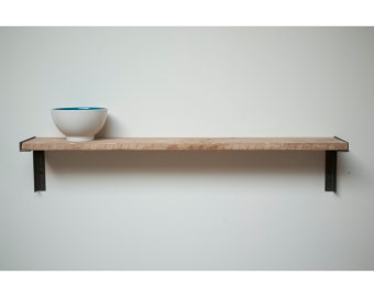 Reclaimed wood and steel Wall Shelf