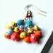 carmen colorful beaded copper french hook earrings