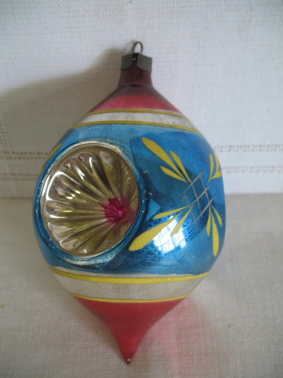 1940's Christmas Ornament Large 3 sided by SusieQsVintageShop