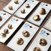 Vintage Metal Buttons - Brass Gold - Knights, Ships, Coats of Arms - Lot of 8 Cards
