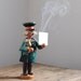 Vintage German Smoker - Christmas Decor, "The Town Crier" Bavarian Incense Burner, Erzgebirge Expertic
