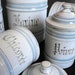 RESERVED FOR MELINDA 6 French Vintage Enamelware Cannisters