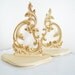 Pair Syroco Wood Shelf Cream Gold Ornate Plaque Sconce Plate Shelf Bookend Wall Decor Acanthus Leaf French Decor Art Nouveau