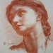 Terracotta Drawing of a Woman's Head 1881