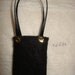 Handmade Barbie Doll sized black felt purse - ed224