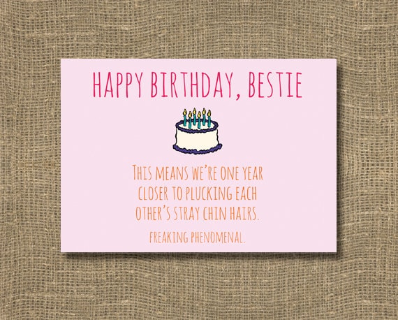Happy Birthday Bestie Greeting Card How Old am I Age