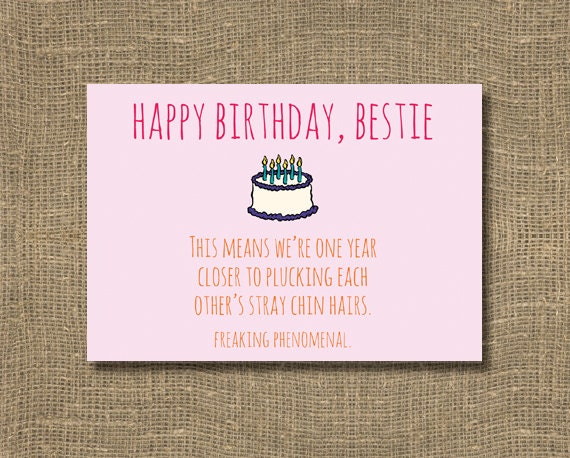 Happy Birthday Bestie Greeting Card How Old am I Age