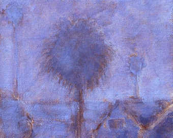 San Diego Fog Palms - California Landscape Painting