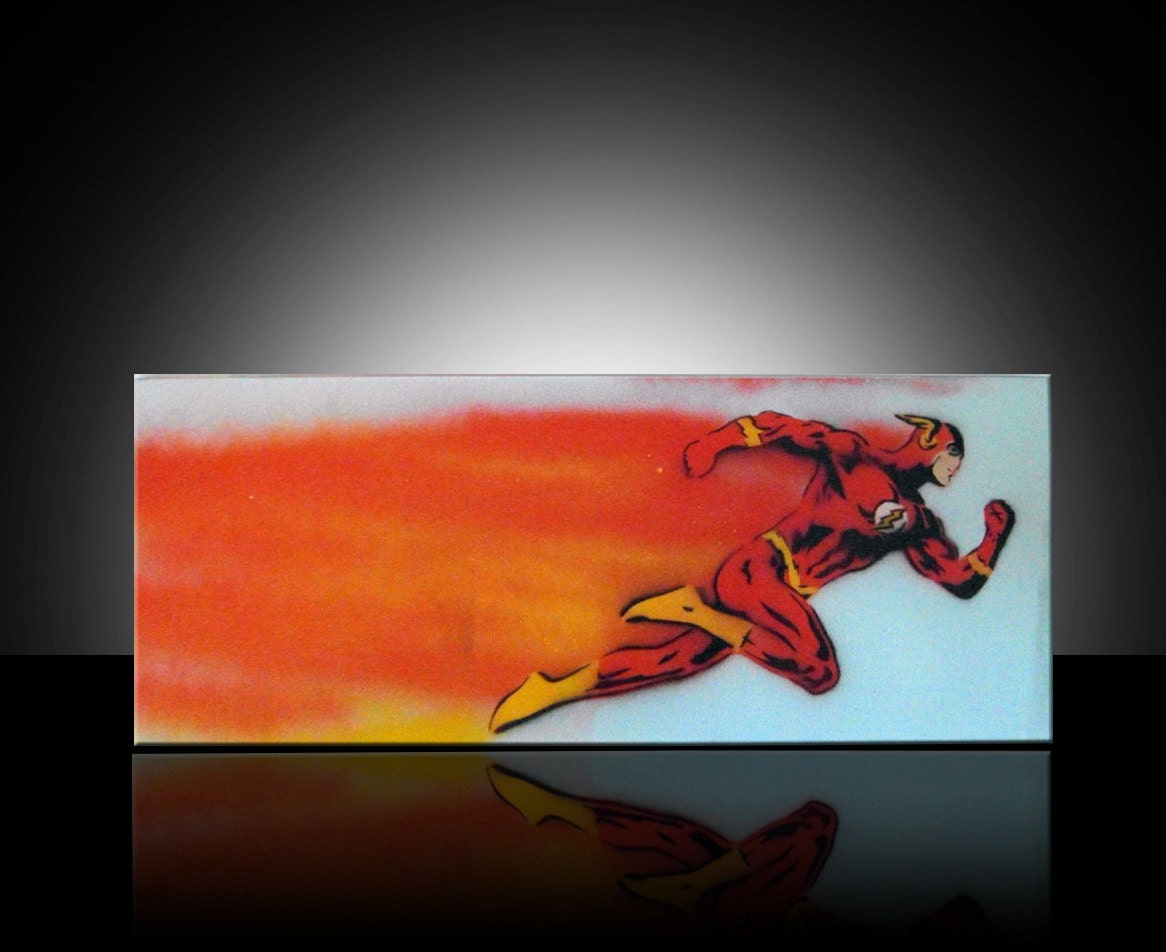 The Flash spray paint on canvas