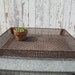 Vintage wire commercial bread tray , rusted , display piece or magnet board