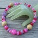 Vintage 16" Western Germany Beaded Vibrant Pink Tones