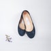 Soft leather ballet flats. Navy blue.