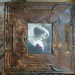 Genuine Antique Ceiling Tin Picture Frame -- 8x10 -- Beautiful Rusty patina