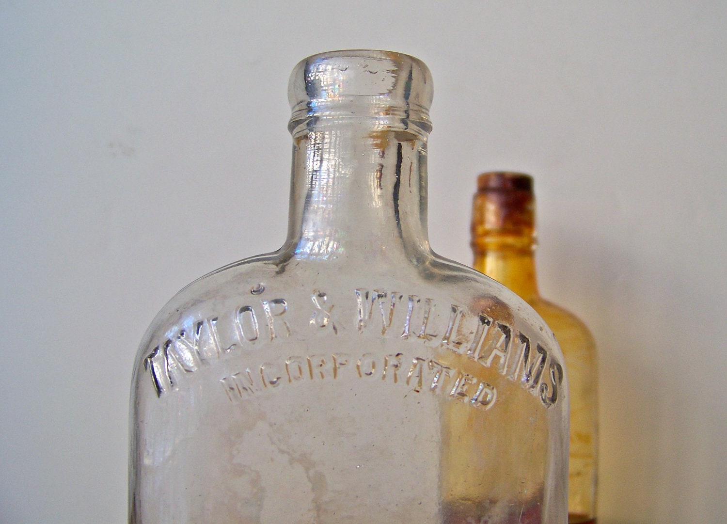 Antique Whiskey Bottle Taylor and Williams Whiskey Flask