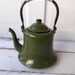 Vintage Enamel Green Tea Kettle