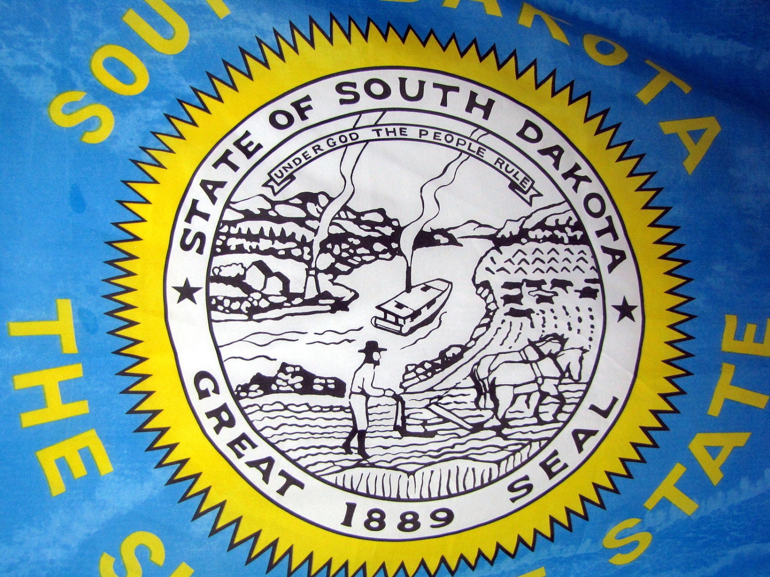 Vintage South Dakota State Flag 'The Sunshine State'