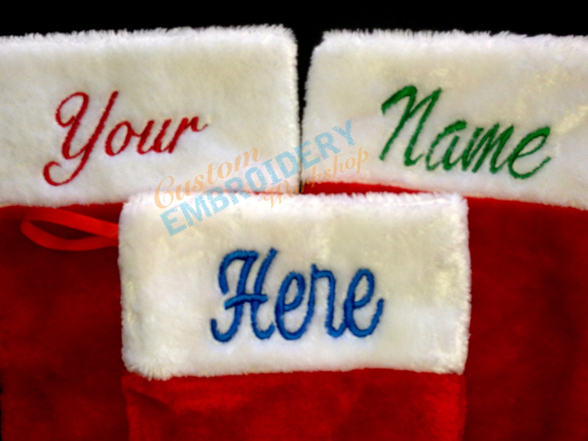 Personalized Christmas Stockings Custom Name Embroidered