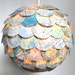 The Manhasset Road Map Pendant Light - Hanging Paper Artichoke Lantern - Shade Only