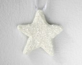 White Star Ornament Hand Piped Sugar Hand Made Weddings Summer Christmas Gifts Celebrations  Birthdays Tooth Fairy Gift Unique Home Decor
